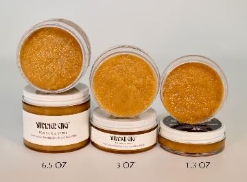 SHIMMER CHEF Sweet Almond Rosehip Brine Face & Body Polish | Exfoliating Blend with Himalayan & Dead Sea Salt, Maple Sugar | Enriched with Magnesium, Omega 3's & Vitamin E | Revitalize Skin 1.3 oz