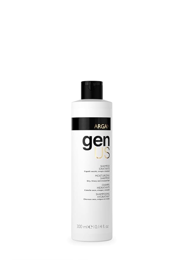 Genus Argan Hydrating Hair Shampoo - Enriched with Argan & Linseed Oil for Dry, Frizzy, Treated Hair - Moisturizing, Anti-Frizz, Nourishing, Adds Shine & Softness - 300ml