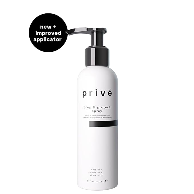 Privé Prep & Protect Blow Dry Hair Cream - Lightweight Hair Styling Cream with Heat Protection - Jojoba, Green Tea & Kukui Oil Help Strengthen, Hydrate & Add Shine - Detangles & Smooths Frizz (8 oz)