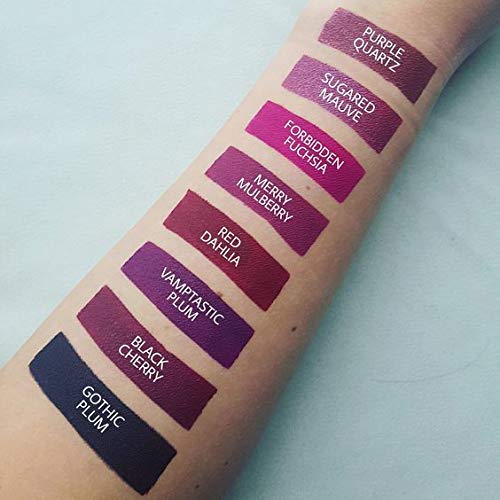 Aromi Violet Plum Liquid Lipstick, Dark Purple Lip Color, Vegan and Cruelty-free, Long-lasting and Waterproof Lipstick, Handmade (Vamptastic Plum)