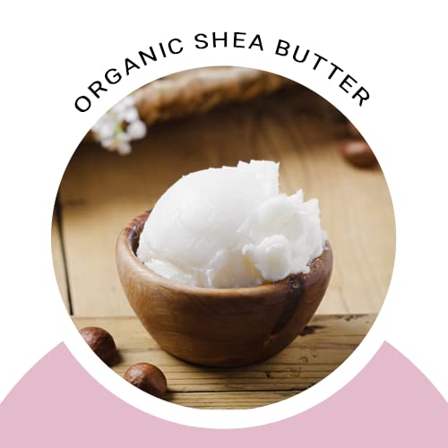 Glimmer Goddess Organic Whipped Body Butter for Women - Moisturizer Cream with Shea & Cocoa Butter, Almonds & Coconut Oil - Citrus Mango, 8oz