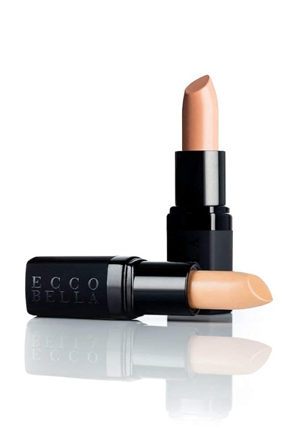 Ecco Bella FlowerColor Cover-Up Plant-Based Concealer – Full Coverage for Dark Circles, Under Eye & Spot Correction – Long-Lasting Organic Makeup for Scars & Blemishes, Natural Glow (Medium Beige)