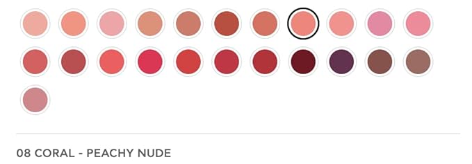 Radiant Professional Advanced Care Lipstick - Ultra Nourishing, Moisturizing Long Lasting Matte Lipstick With Vitamin E- UVA UVB Filters - VELVET (08 CORAL - PEACHY NUDE)