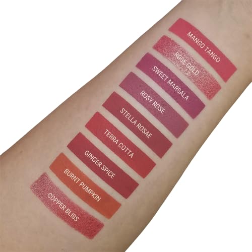 Aromi Dusty Rose Matte Liquid Lipstick | Universally Flattering Pink Lip Color, Vegan + Cruelty-free, Long-Lasting Makeup, All Day Night Lipstick (Rosy Rose)