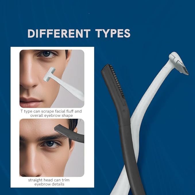 Eyebrow Razors for Men 6Pcs, Japanese Blades Precision Dermaplane Razors, Small Eyebrow Trimmer Set, Multipurpose Exfoliating Dermaplaning Tools for Peach Fuzz, Small Face Razors for Men and Women
