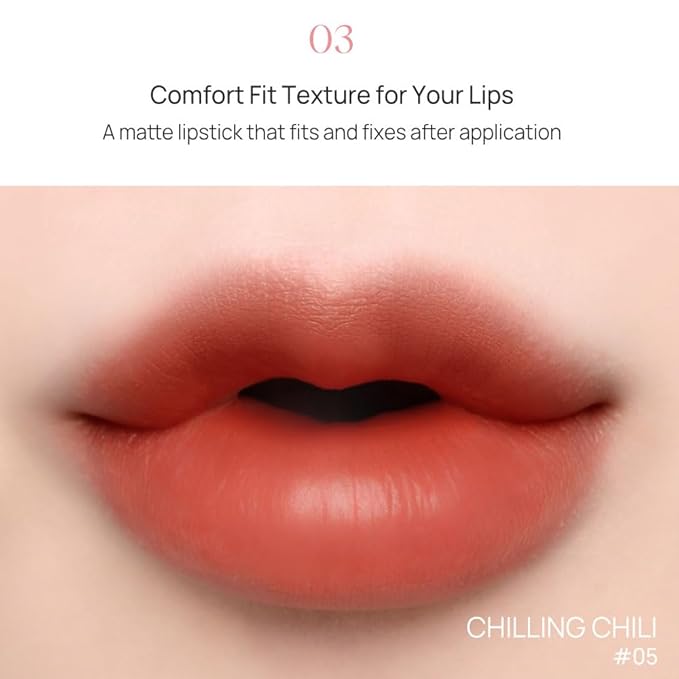 YNM Cream Matte Lipstick, Pigmented Long Lasting Velvet Finish, Creamy Soft Texture, Full Coverage, Lightweight, Moisturizing, Hydrating Lipstick for Women, FLAME RED, 0.19 Fl Oz