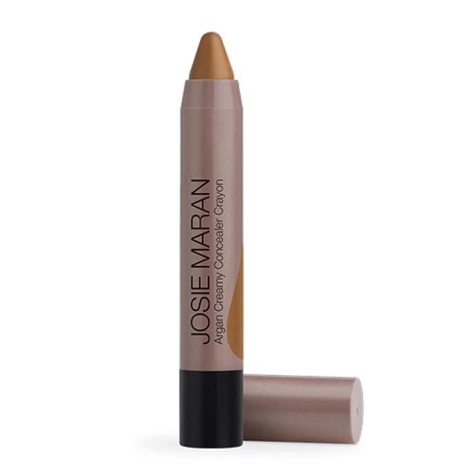 Josie Maran Argan Cream Concealer Crayon - Blemish & Under Eye Concealer Stick - Hydrating Luminous Finish with Buildable Coverage - Non-Comedogenic, Creaseless & Non-Cakey Formula - Dark 1 (0.1 oz)