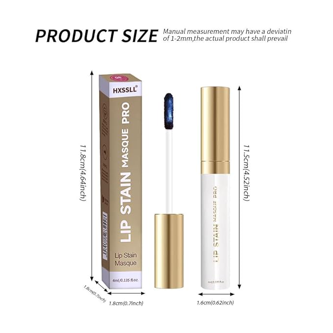 Lip Stain Peel Off – Wipe-Off Lip Stain Tattoo | Long Lasting Waterproof Lip Tint, High-Pigment Matte Lip Color, Smudge & Transfer Proof Lip Stains Masque, Kiss-Proof All-Day Lip Makeup 08#