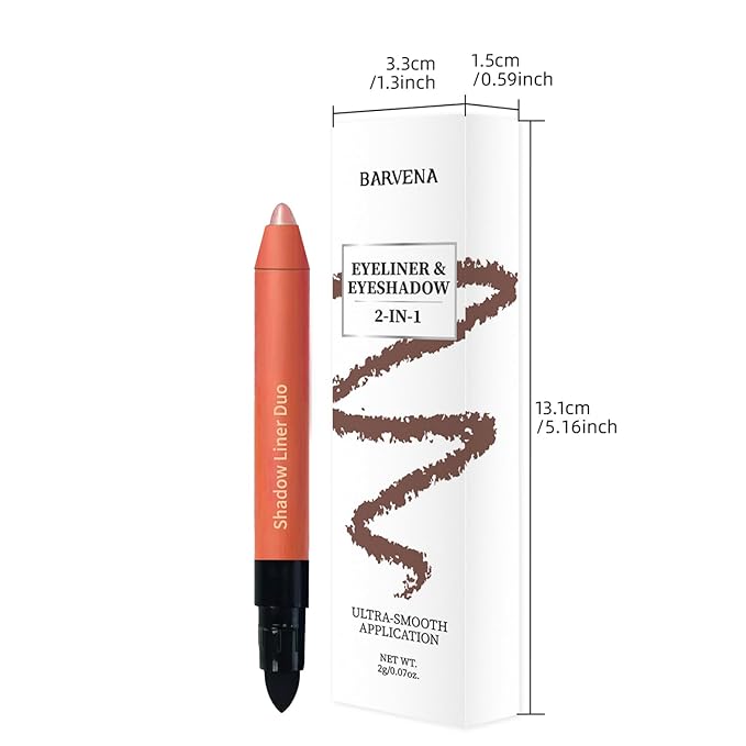 Mitlume Perfect Color Duo-Shadow Liner 2-in-1 Eyeliner & Eyeshadow,Chiura Plum Eyeshadow Stick,Waterproof Smudge-Proof Long-Lasting Makeup, Effortless Smoky or Natural Eye Makeup,Easy to Color(01)