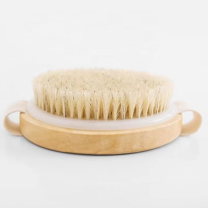 Dry Body Brush β Eco-Friendly Natural Bristles for Gentle Exfoliation, Skin Renewal, Improved Circulation & Lymphatic Support β Perfect Detox & Spa Self-Care Accessory (Tan)