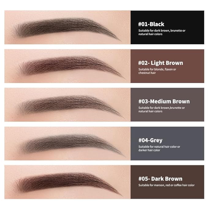 Berinist 12pcs Dark Brown Waterproof Eyebrow Pencils for Women, Retractable Dual-End Eye Brow Pencil with Brush, Triangular Tip Design, Easier to Define and Fill in Eyebrows for Natural Brow Shape