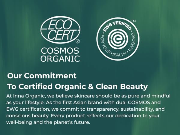 INNA ORGANIC Skin Purifying Cleansing Gel, Makeup Remover & Gentle Face Cleanser, EWG & COSMOS Certified | Essential Oils Infused Skin Care | Luxury Clean Beauty