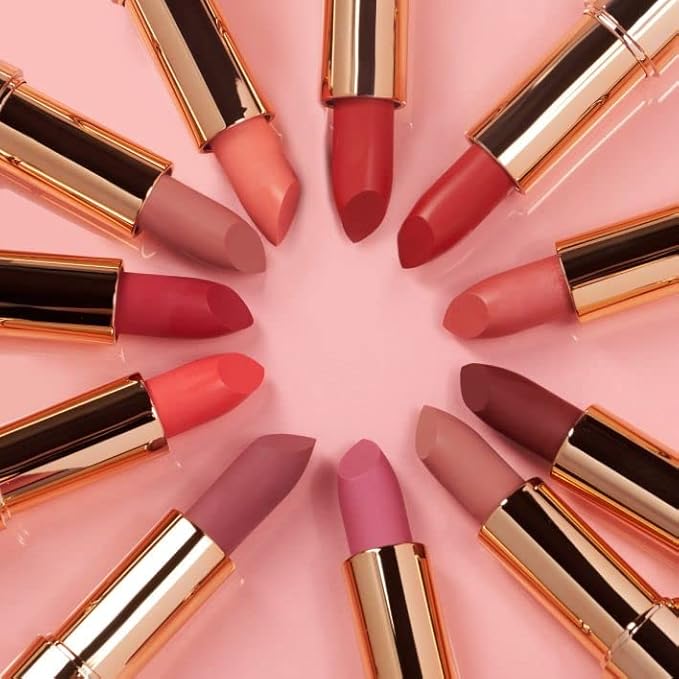 M. Asam Magic Finish Satin Lipstick (0.14 Oz) in a Hazelnut Shade, Long-lasting, Silky matte finish without drying out, creamy texture nourishes with Hyaluronic Acid