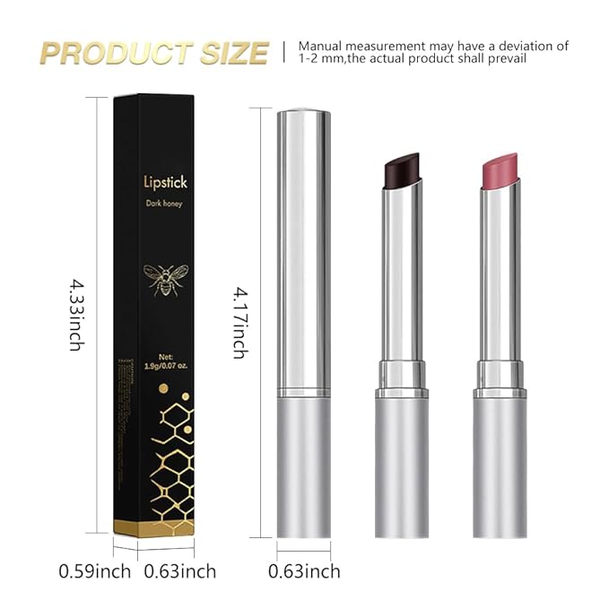 2Pcs Black & Pink Honey Tinted Lip Stain Lip Balm Lip Gloss Lipstick, Sheer Hydrating Lip Stains Tint, Moisturizing Lip Color for All Skin Tones, Nourishing Lip Balm with Natural Black Cherry