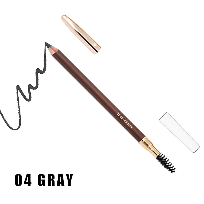 1pcs Eyebrow Pencil Longlasting Waterproof Durable Liner Eyebrow 5 Colors to Choose (Gray -4#)