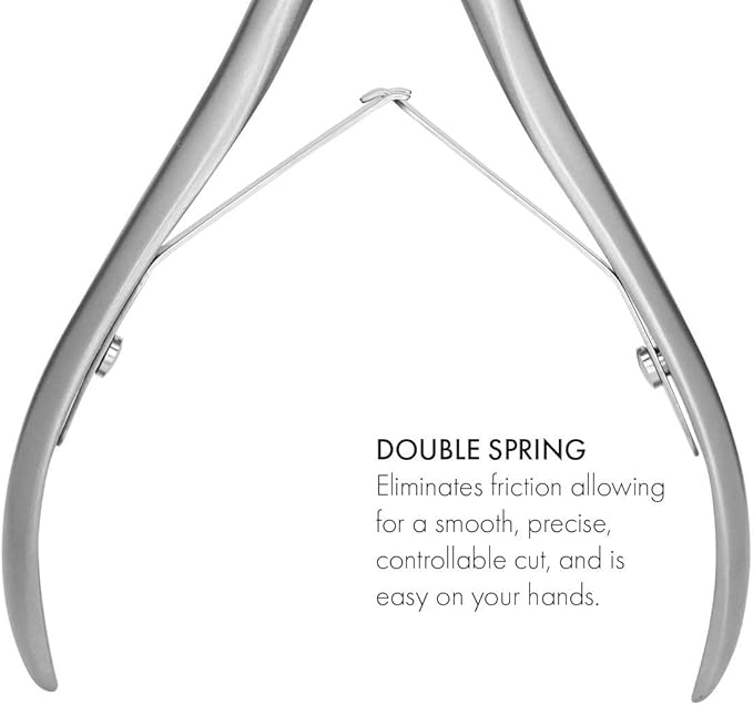 GERMANIKURE Tapered Professional Cuticle Trimmer - 1/4 Quarterl Jaw Nipper - Ethically Made in Germany - FINOX Stainless Steel Sharp Cuticle Remover in Leather Case – Manicure Tool, r153, 3mm