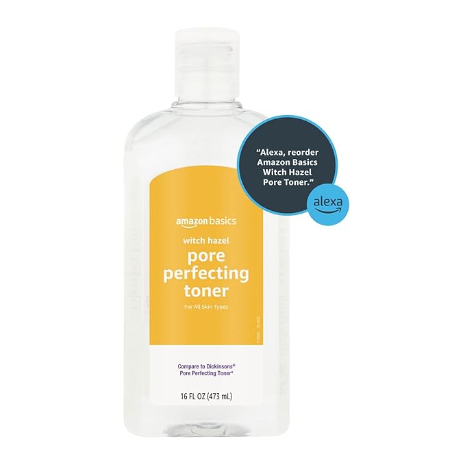 Amazon Basics Witch Hazel Pore Perfecting Toner, 16 Fluid Ounces, 1-Pack