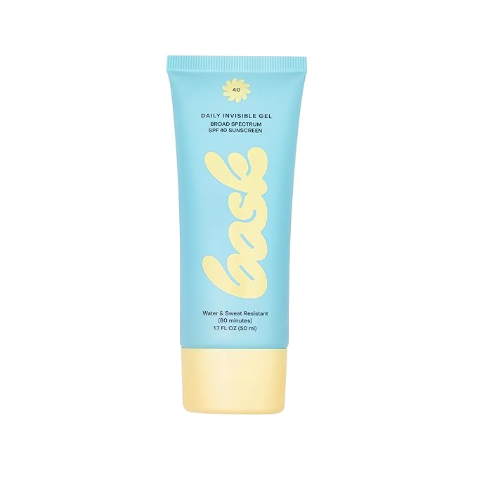 Bask Suncare SPF 40 Daily Invisible Gel Face Sunscreen - Broad Spectrum Protection, Fragrance Free, Hydrating, Lightweight & Non-Greasy, Dermatologist Recommended, 1.7 fl oz (Value Pack of 3)