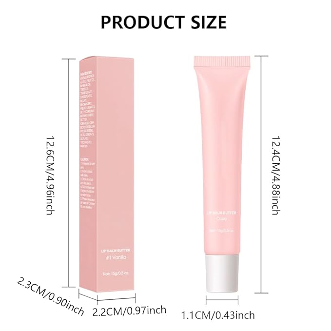 Summer Special Lip Butter Lip Balm, Ultra-Hydrating Natural Vegan Lip Balm, Sheer-Tinted Shine & Hydration, Soothes & Softens Dry Lips Skincare, Bálsamo labial hidratante #4 Cake