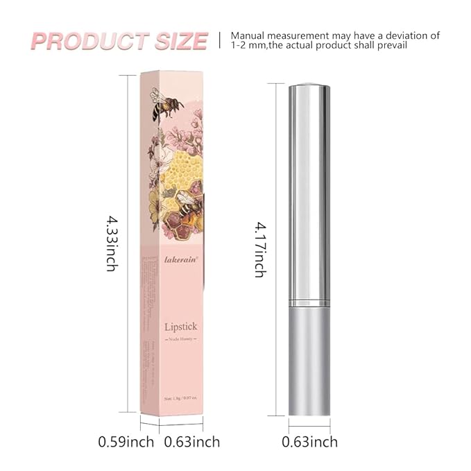 2Pcs Pink Cherry Nude Tinted Honey Lip Balm, Sheer Hydrating Moisturizing Lipstick for All Skin Type, Natural Pink Cherry Lip Tint Balm Moisturizing Nourishing Lipstick Long Lasting Waterproof