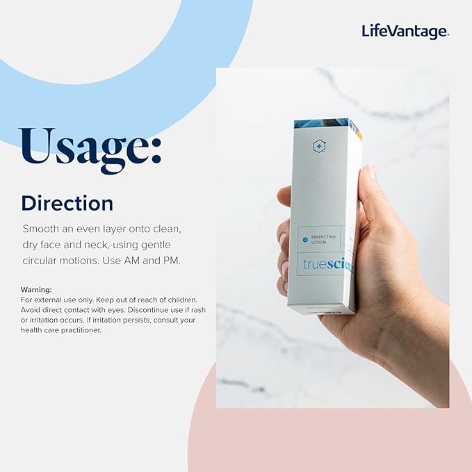 LifeVantage - Face Lotion TrueScience Revitalizing - Adds Radiance to Dry Skin with Hybrid Serum, Facial Lotion and Nrf2 Actives - 100ml