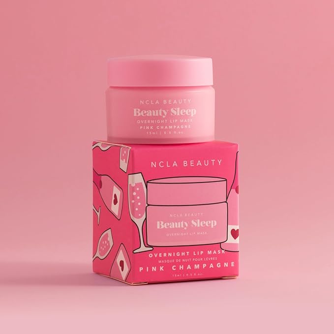 NCLA - Beauty Sleep Overnight Lip Mask | Vegan, Cruelty-Free, Clean Skincare (Pink Champagne)