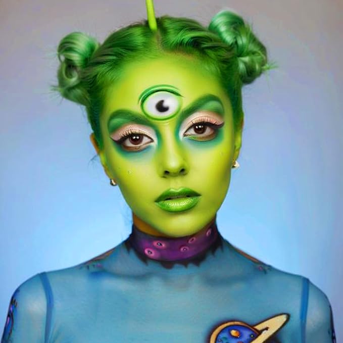 Mysense Ogre Green Face Body Paint,Water Based Washable Green Face Painting for Halloween Elphaba Alien Disgust Goblin Zombie Cosplay Makeup,Cream Body Paint for Adults and Children,0.6oz