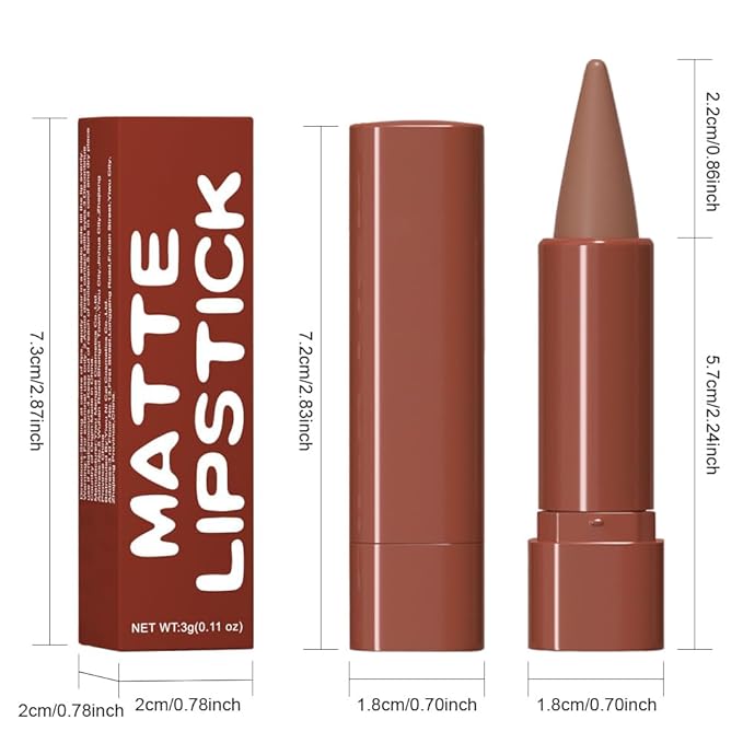 3Pcs Gradient Matte Lipstick Crayon Lip Liner pencil, Flawless Contour Gradual Ombre Effect lip Pencil, for Women Long Lasting Waterproof Smudge Proof Lipstick Pencil 01#+05#+08#