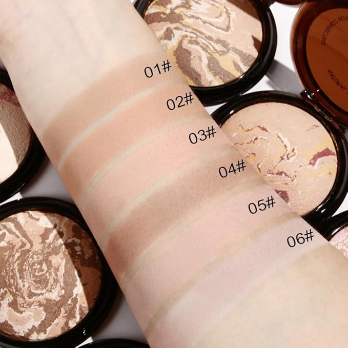 Oil Control Matte Perfection Face Powder Compact For Women, Matte Smooth Flawless Setting Powder Makeup, Polvo Compacto De Maquillaje, Waterproof Long Lasting, (Porcelain)