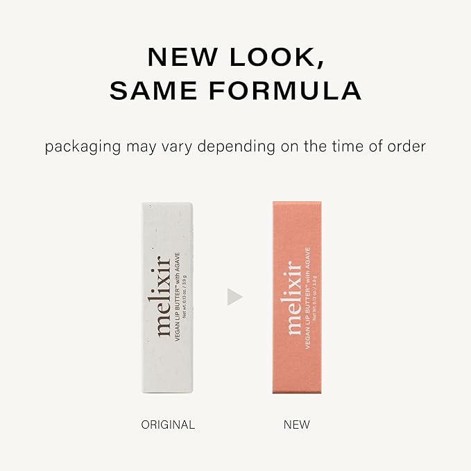 Melixir Vegan Lip Butter (12 Colors), Hydrating Lip Balm Stick, Bee-Free, Petrolatum-Free, Plant-Based, Moisturizes Dry & Chapped Lips With Shea Butter, Sheer, Natural Finish - #01 Agave(Clear)
