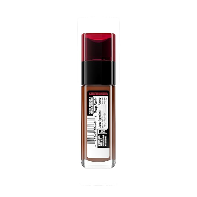 L'Oreal Paris Makeup Infallible Up to 32 Hour Fresh Wear Lightweight Foundation, 530 Deep Amber, 1 Fl Oz, Packaging May Vary