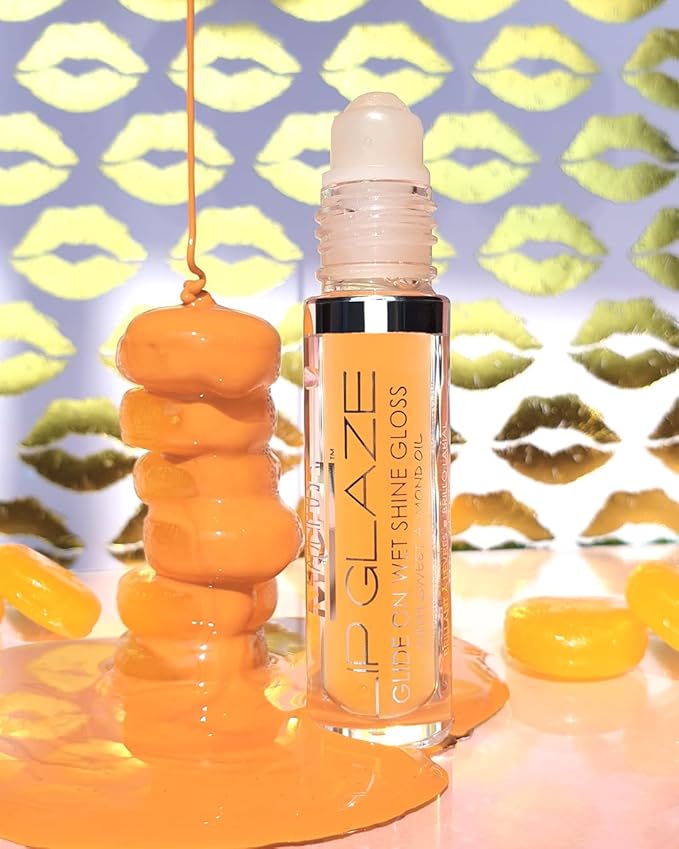 MODE Lip Glaze Butterscotch Flavored Lip Gloss, Delicious Yummy Flavor, Roll On Sweet Wet Nourishing Shine, Hydrating Moisturizing Natural Skincare Fruit Oils, Made in NY USA, Vegan
