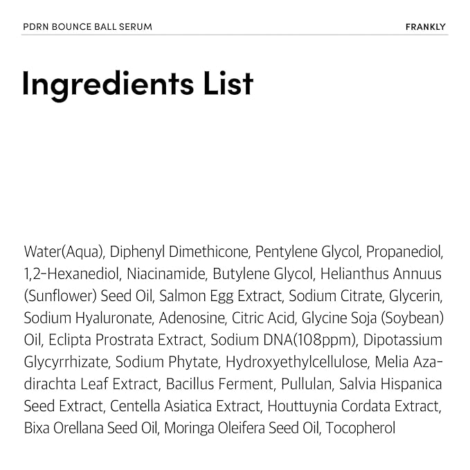 FRANKLY Salmon PDRN Bounce Ball Serum – 99% Pure PDRN Salmon DNA for Post Microneedling Recovery, Redness & Damaged Skin Repair | Glass Skin Korean Skincare | Lightweight, Non Sticky | 1.01 fl oz