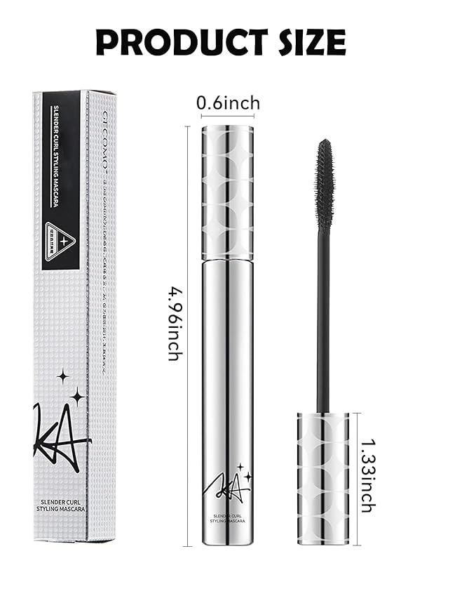 Mascara for Older Women 60 Plus,2 Pcs Black Waterproof Volumizing Prime Mascara for Mature Women Volume and Length Long Lasting with Thinning Lashes Hypoallergenic Eyelash Makeup for Sensitive Eyes-01