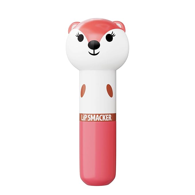 Lip Smacker Lippy Pal Fox Lip Balm Clear Matte Finish, Foxy Apple Flavored, Moisturizing, For Kids