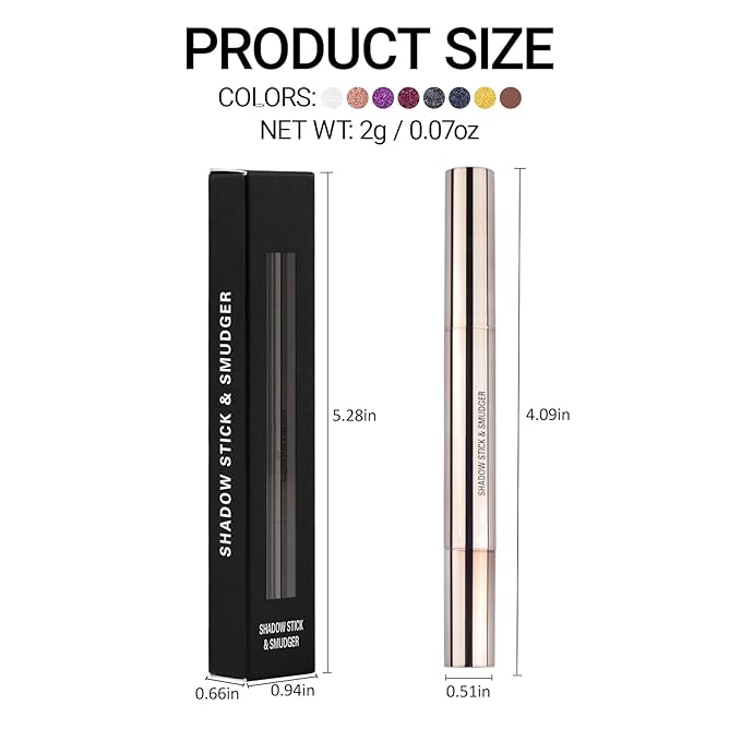 Erinde Waterproof Cream Eyeshadow Stick, Metallic Gold Shimmer Eye Shadow Sticks, Cream to Powder Eyeshadow Crayon, Buildable & Blendable Long-Lasting Eye Shadow Stick, Vegan & Cruelty-Free, C14