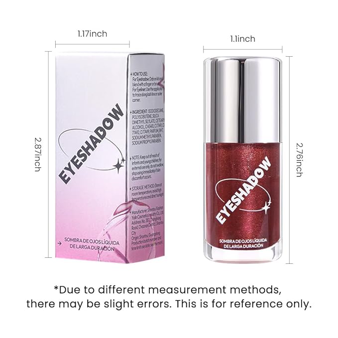 Rose Liquid Metallic Glittler Shimmer Eyeshadow, Longwear Eye Makeup For Older Women, Buildable Highly Pigmented & Blendable Eye Shadow Cream in Shimmer Finishes, Vegan & Cruelty-Free (Rose)