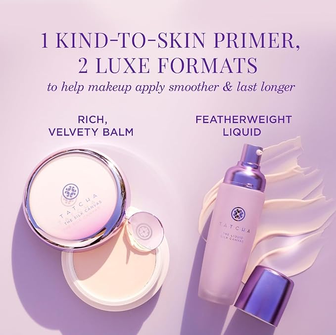Tatcha Liquid Silk Canvas | Weightless Oil-Free Liquid Silk Face Primer, 30 ml | 1 oz