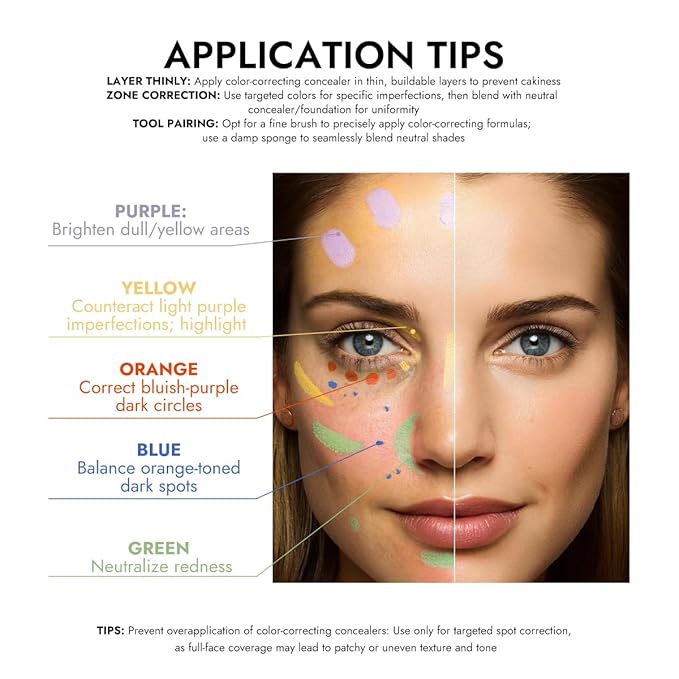 YOUNG VISION Light Brown Color Correcting Concealer Corrector, Long Lasting Brightening Full Coverage Weightless All-Day Liquid Concealer, Natural Coverage, Ideal for Fair to Light Skin