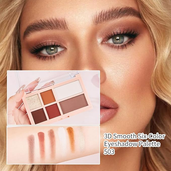 Eyeshadow Palette, Soft Matte & Romantic Shimmer, High Pigment, Smooth Texture, Easy to Blend, No Fallout, Can Be Used, Eyelids, and Nose for a More Radiant, Clear, and Flawless Finish-3#