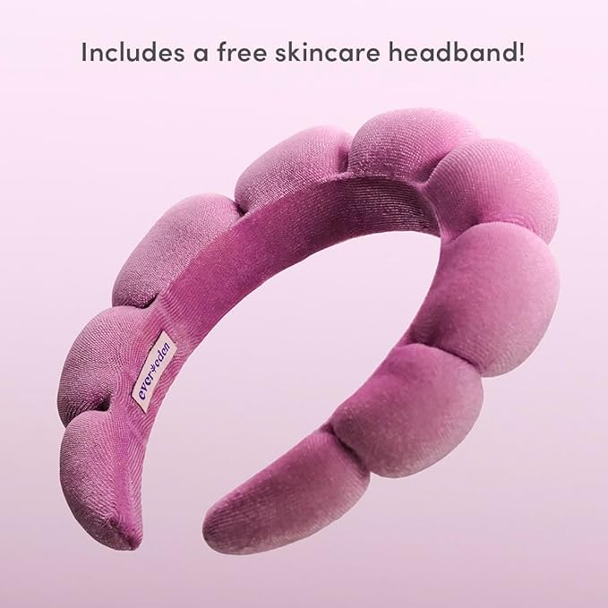 Evereden Kids Healthy Morning Duo Spa Headband for Girls: Clean & Vegan Skin Care Bundle | Cloud Face Wash + SPF 20 Mineral Face Cream | Non-Toxic | Easy-to-Use Skincare