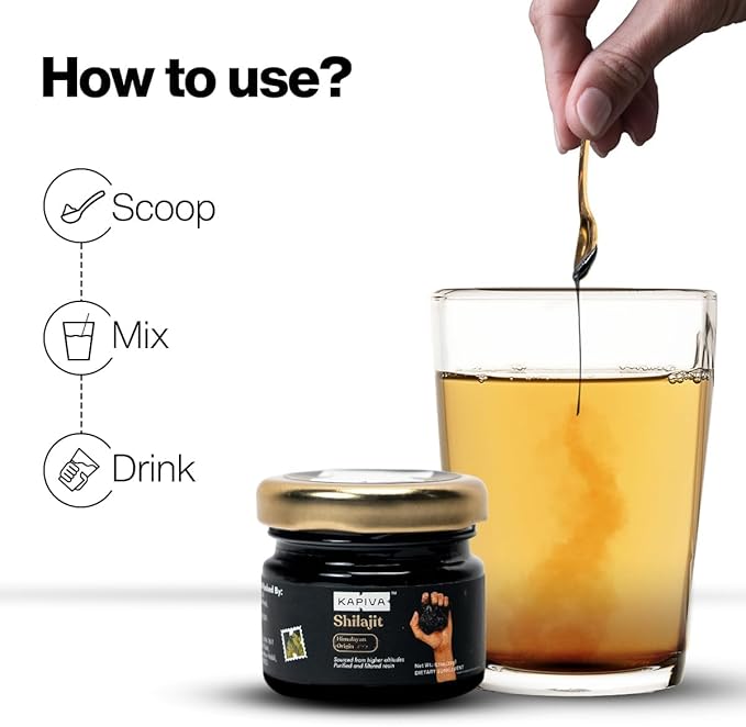 Kapiva 100% Authentic Himalayan Shilajit Resin (30gmx2), High Potency for Men & Women | 80+ Trace Minerals, Upto 70% Fulvic Acid | Authentic | Natural Energy & Immune Support