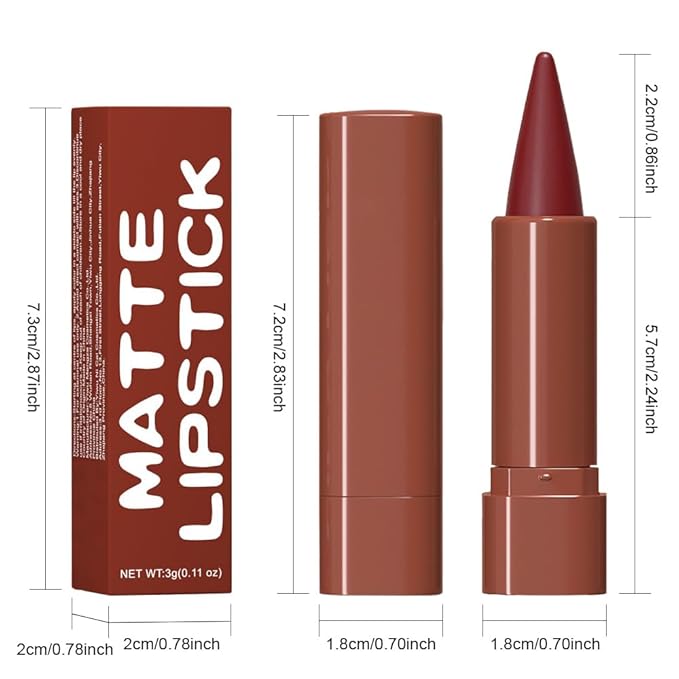2Pcs Gradient Matte Lipstick Crayon Lip Liner pencil, Flawless Contour Gradual Ombre Effect lip Pencil, for Women Long Lasting Waterproof Smudge Proof Lipstick Pencil 06#+07#