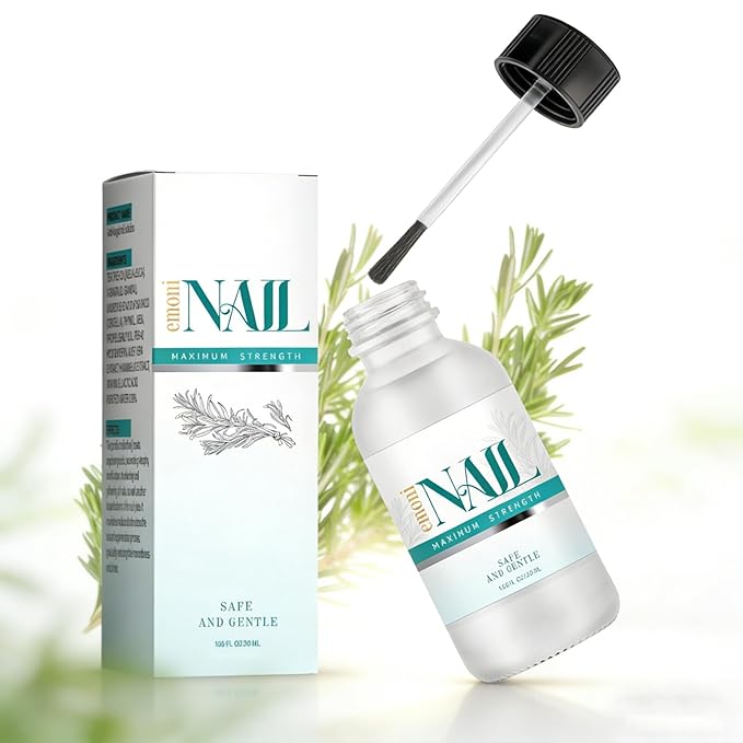 BONSWELL Emoninail Extra Strength Toenail Treatment, Nail Solution with Tea Tree Oil for Weak & Damaged Nails, Toenail Care Repair Solution, 1.06 oz