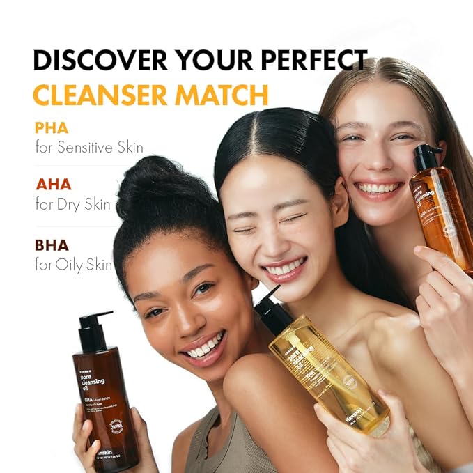 Hanskin Pore Cleansing Oil, Oil Cleanser for Face, Makeup Blackhead Remover, Korean Cleanser for Sensitive Skin (6.76 oz (Pack of 1))