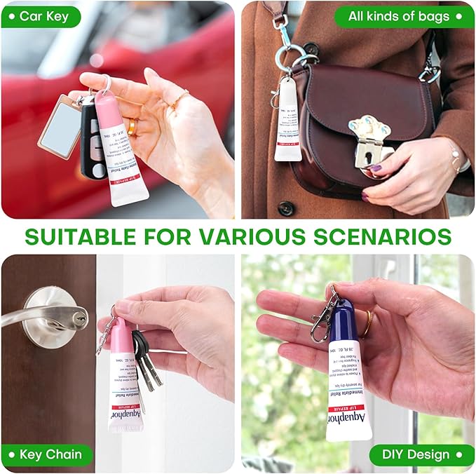 2 Pcs Keychain Holder for Aquaphor Lip Repair- Polypropylene Cap Accessory - Fit Lip Balm Keychain