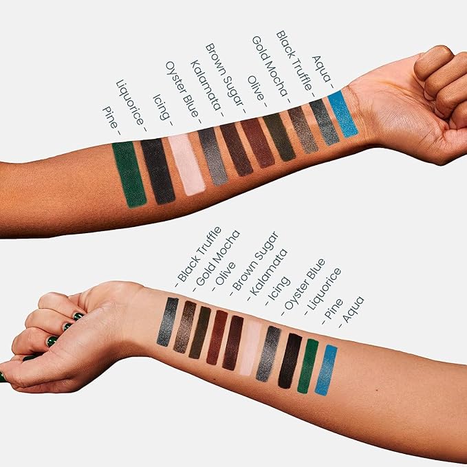 Wonderskin 1440 Longwear Blue Glitter Eyeliner Pencil, 3 Pack - Waterproof, Sharpenable Eyeliner & Smudge Proof Eye Liner Pencils (Oyster Blue)