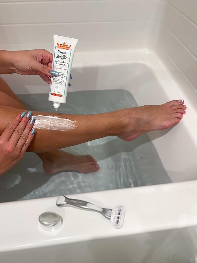 Shaveworks Pearl Soufflé Shaving Cream for Women – Soothing, Hydrating Shave Lotion for Legs, Underarms, Bikini Area – Reduces Irritation, Slows Future Hair Growth 5.3 Fl Oz - 2 Pack