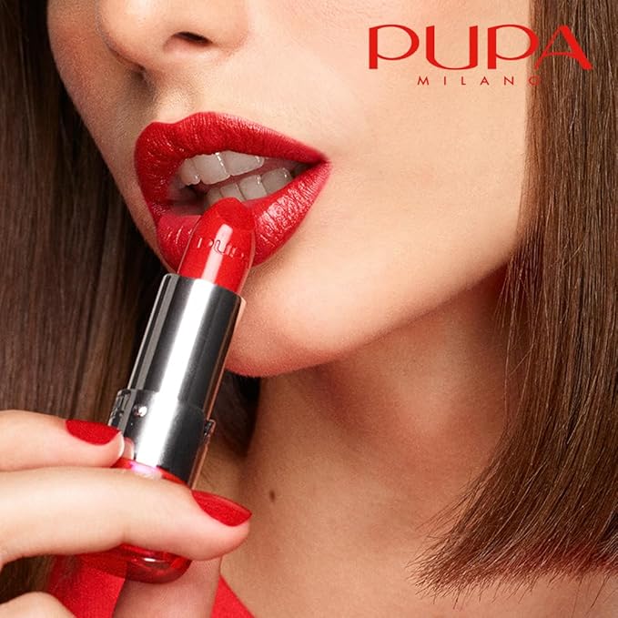 PUPA Milano Vamp! Extreme Colour Lipstick With Plumping Treatment - For Fuller, Defined Lips - Adds Incredible, Deep Color To Lips - Soft Texture Adheres Perfectly - 205 Iconic Nude - 0.123 Oz