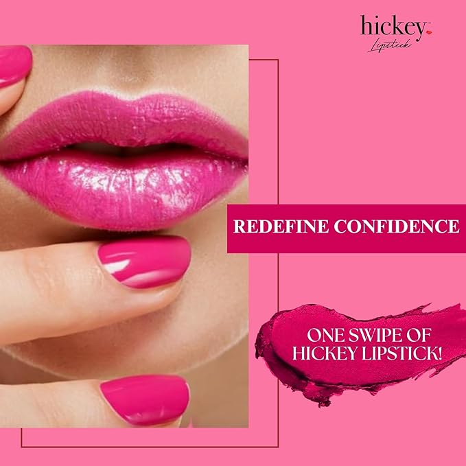 Hickey Lipstick Walk of Shame & Mile High Organic Lipstick Refills - Long Lasting Lipstick for Women - Moisturizing Shades in Hot Pink & Perfect Red, Gluten-Free & Vegan with Highly Pigmented